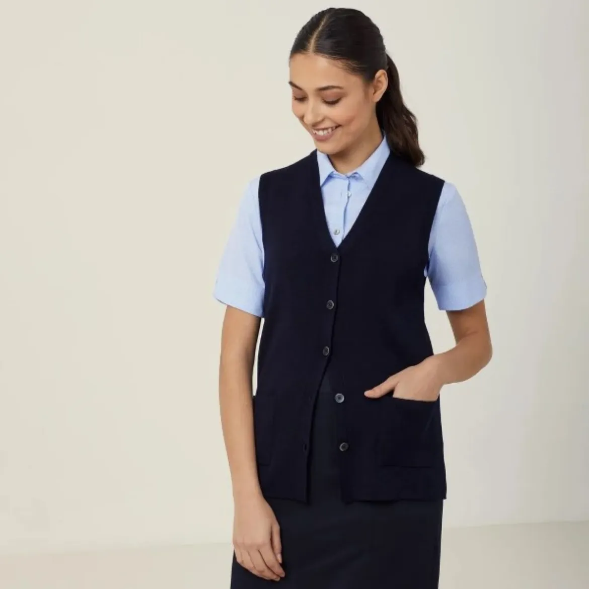 Picture of NNT Ladies Wool Rich V-Neck Vest